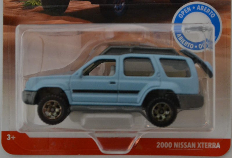 MATCHBOX Light Blue 2000 Nissan Xterra 2018 Matchbox Moving Parts Off-Road Series 1:64 Scale Collectible Die Cast Metal Toy Car Model with Opening Hatchback - Image 2